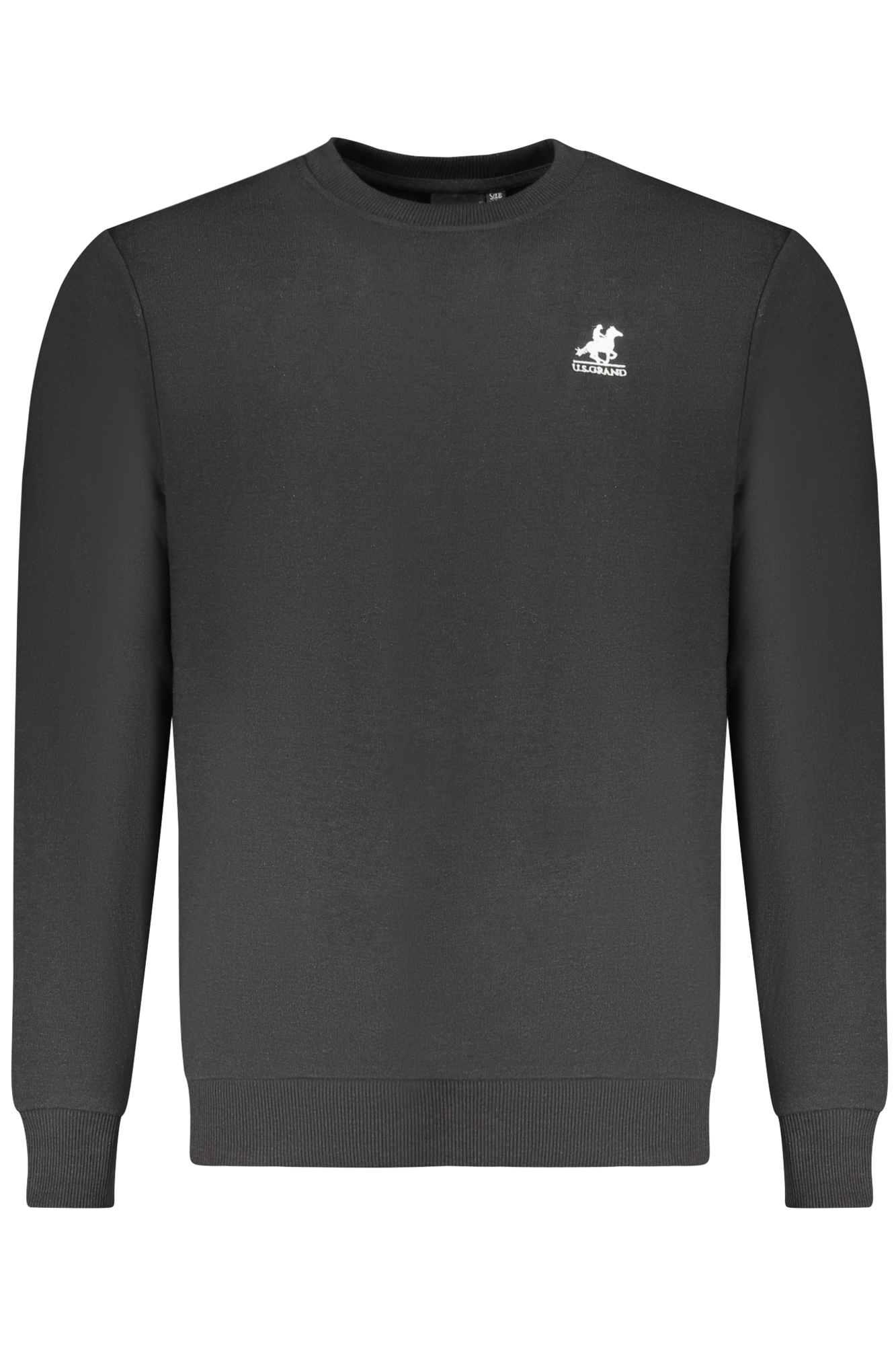 U.S. GRAND POLO FELPA SENZA ZIP UOMO NERO