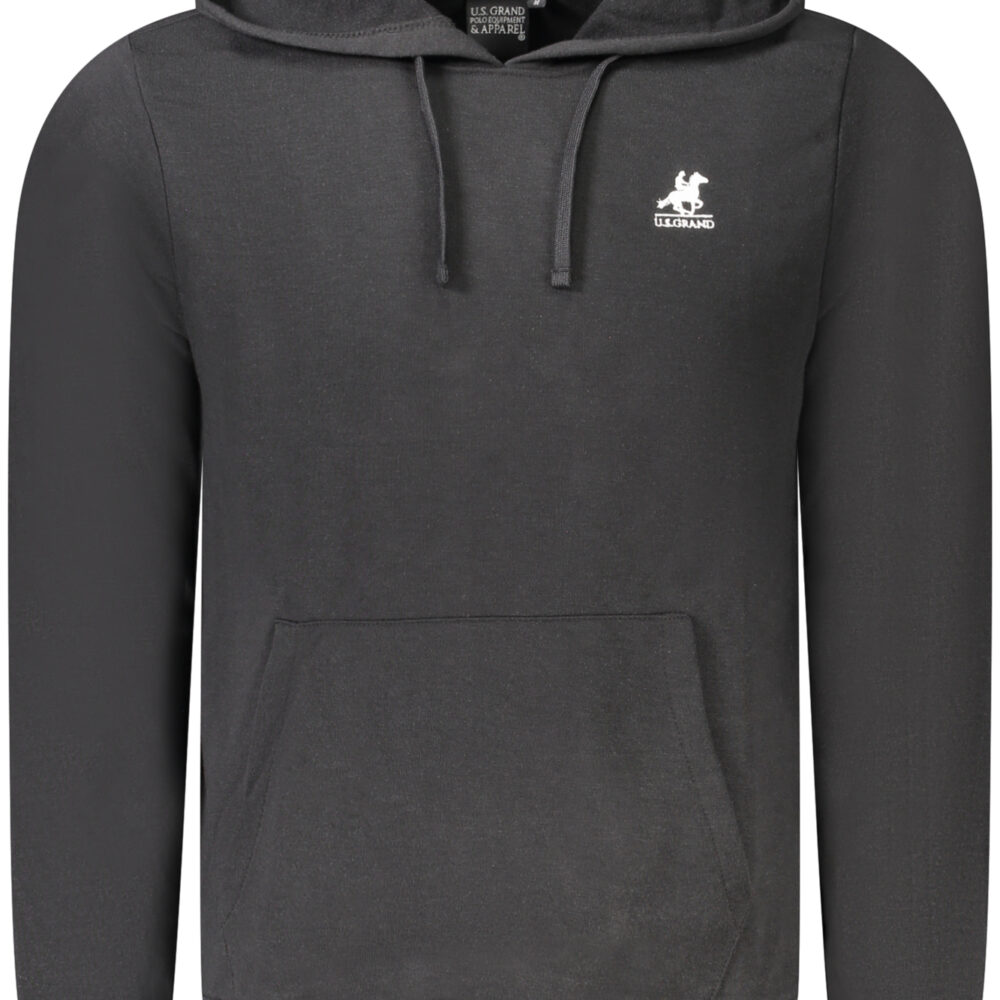 U.S. GRAND POLO FELPA SENZA ZIP UOMO NERO