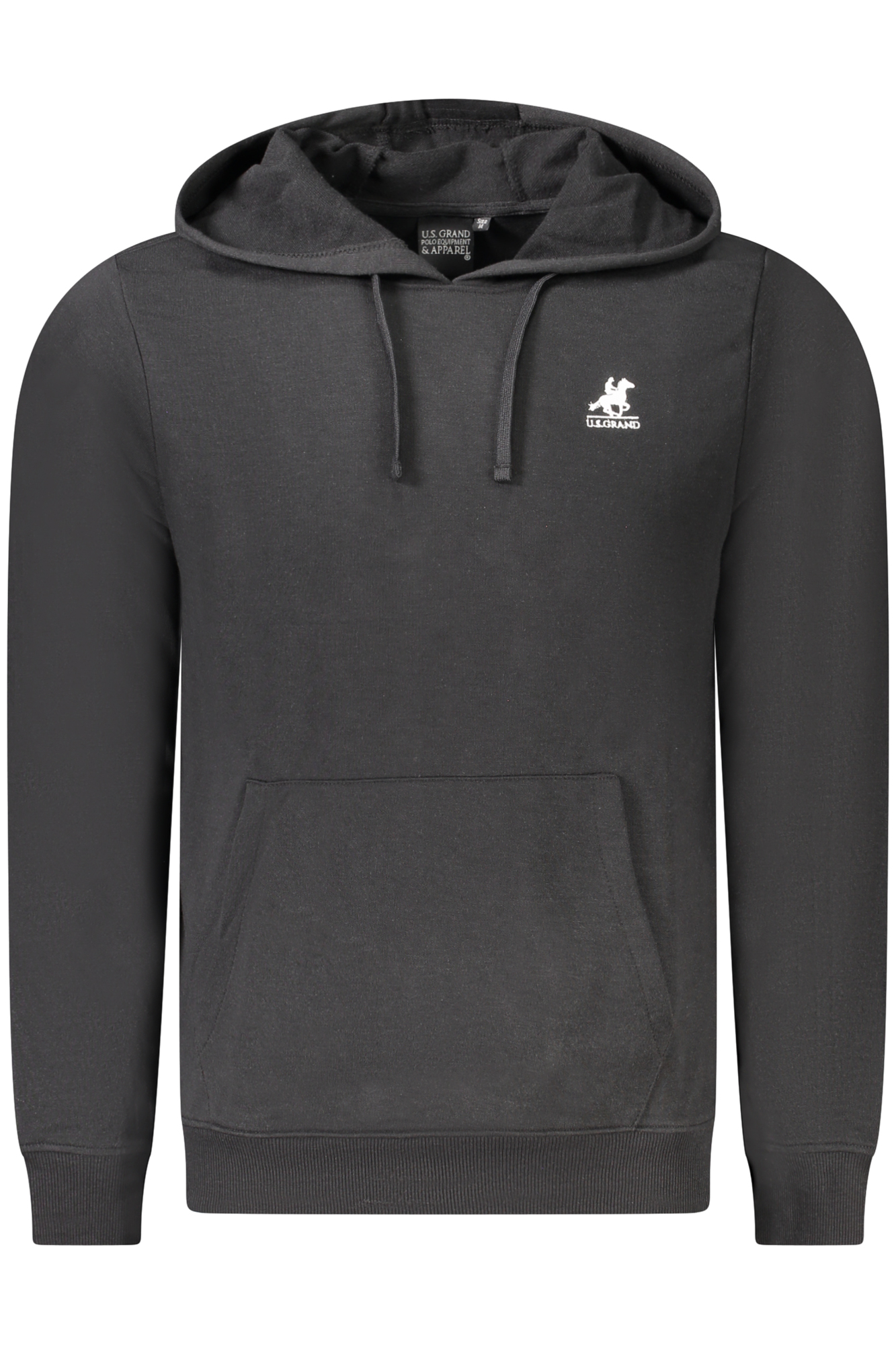 U.S. GRAND POLO FELPA SENZA ZIP UOMO NERO