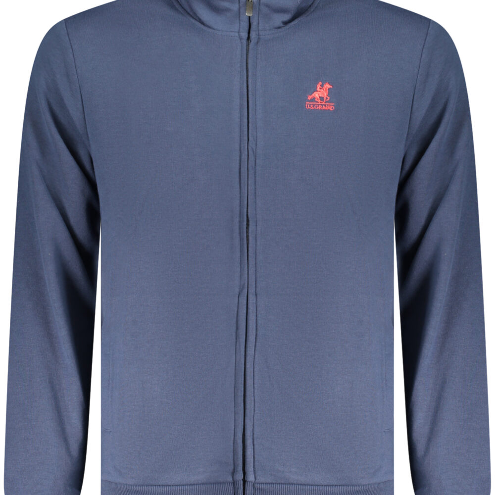 U.S. GRAND POLO FELPA CON ZIP UOMO BLU