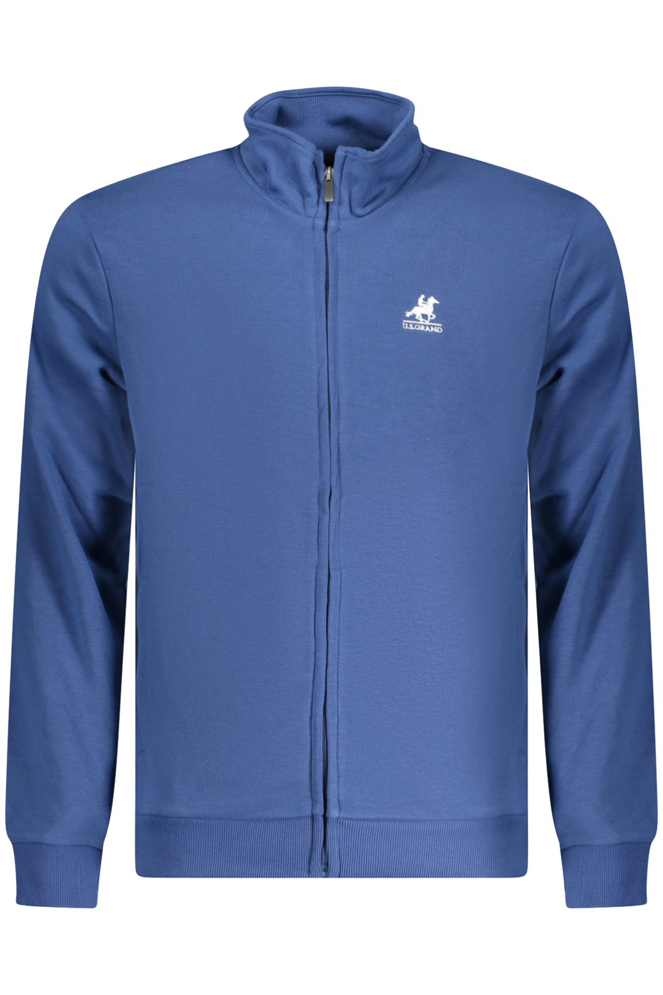 U.S. GRAND POLO FELPA CON ZIP UOMO BLU