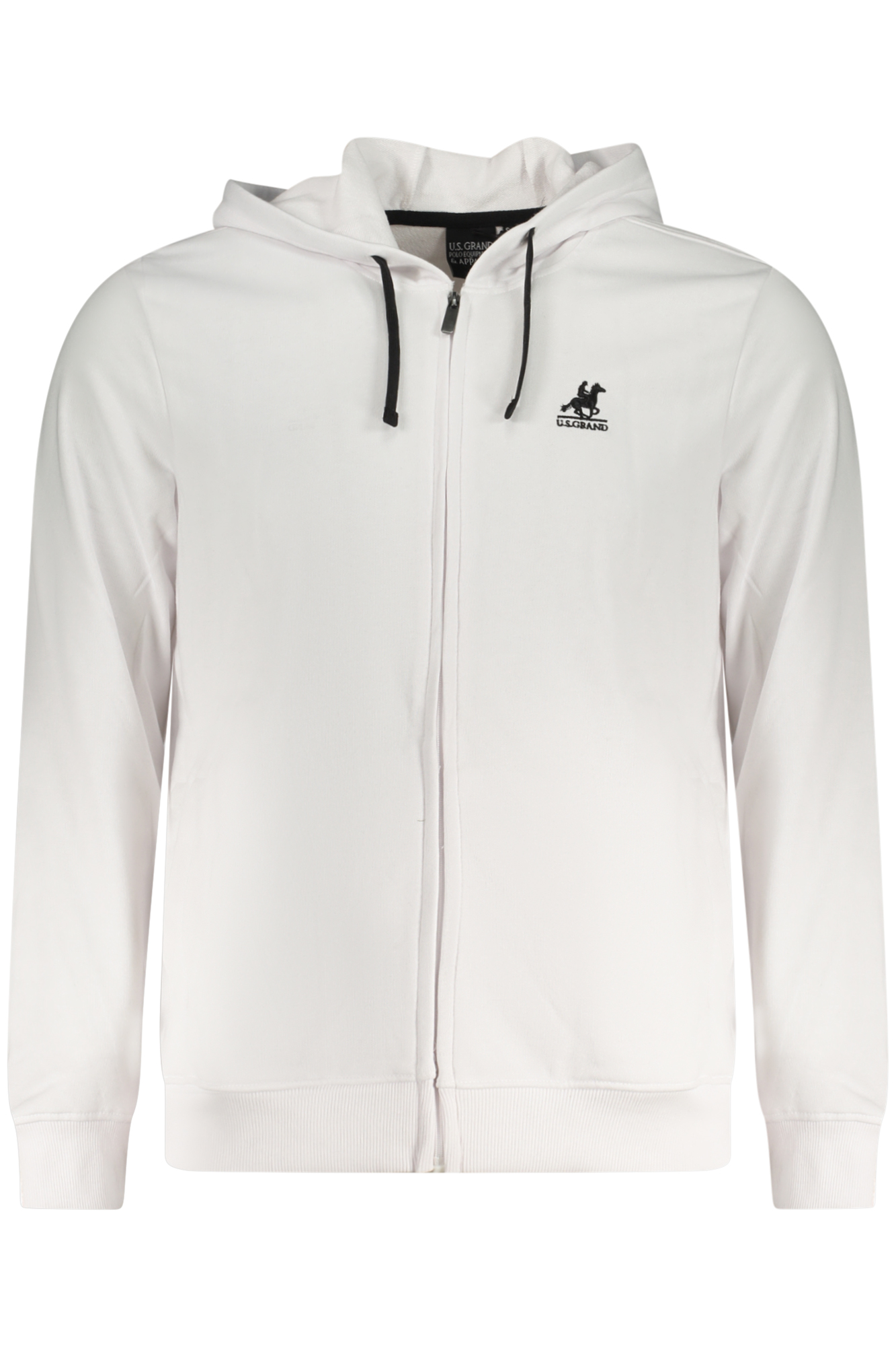 U.S. GRAND POLO FELPA CON ZIP UOMO BIANCO