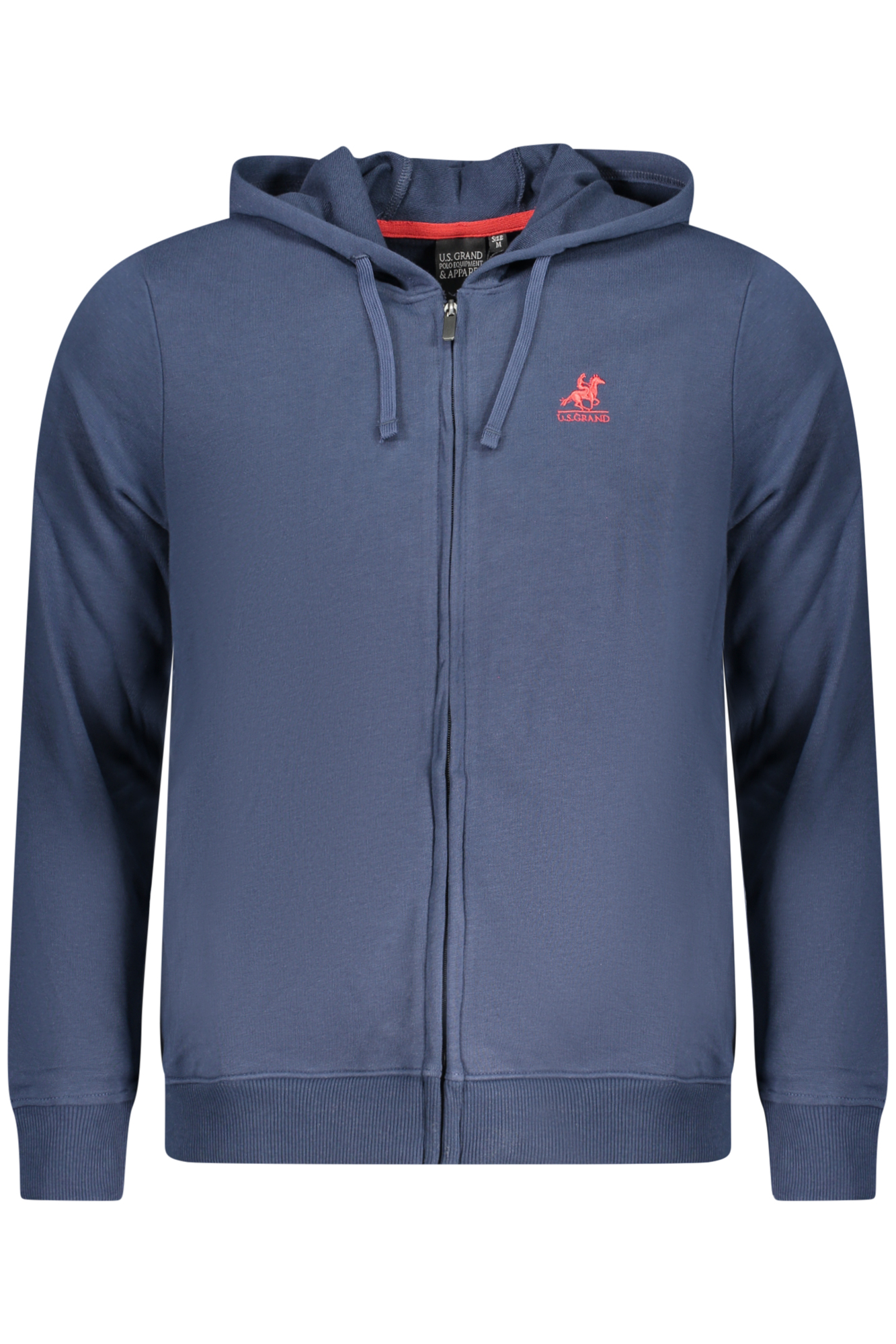 U.S. GRAND POLO FELPA CON ZIP UOMO BLU