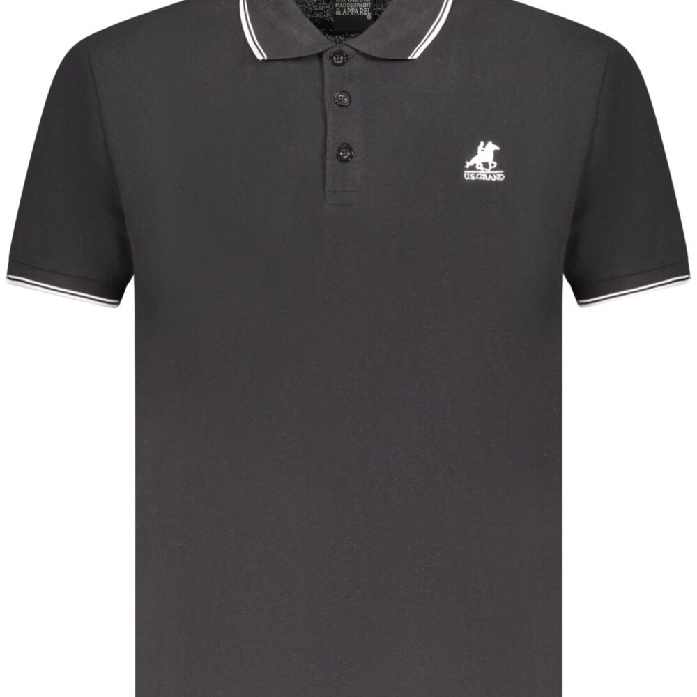 U.S. GRAND POLO POLO MANICHE CORTE UOMO NERO
