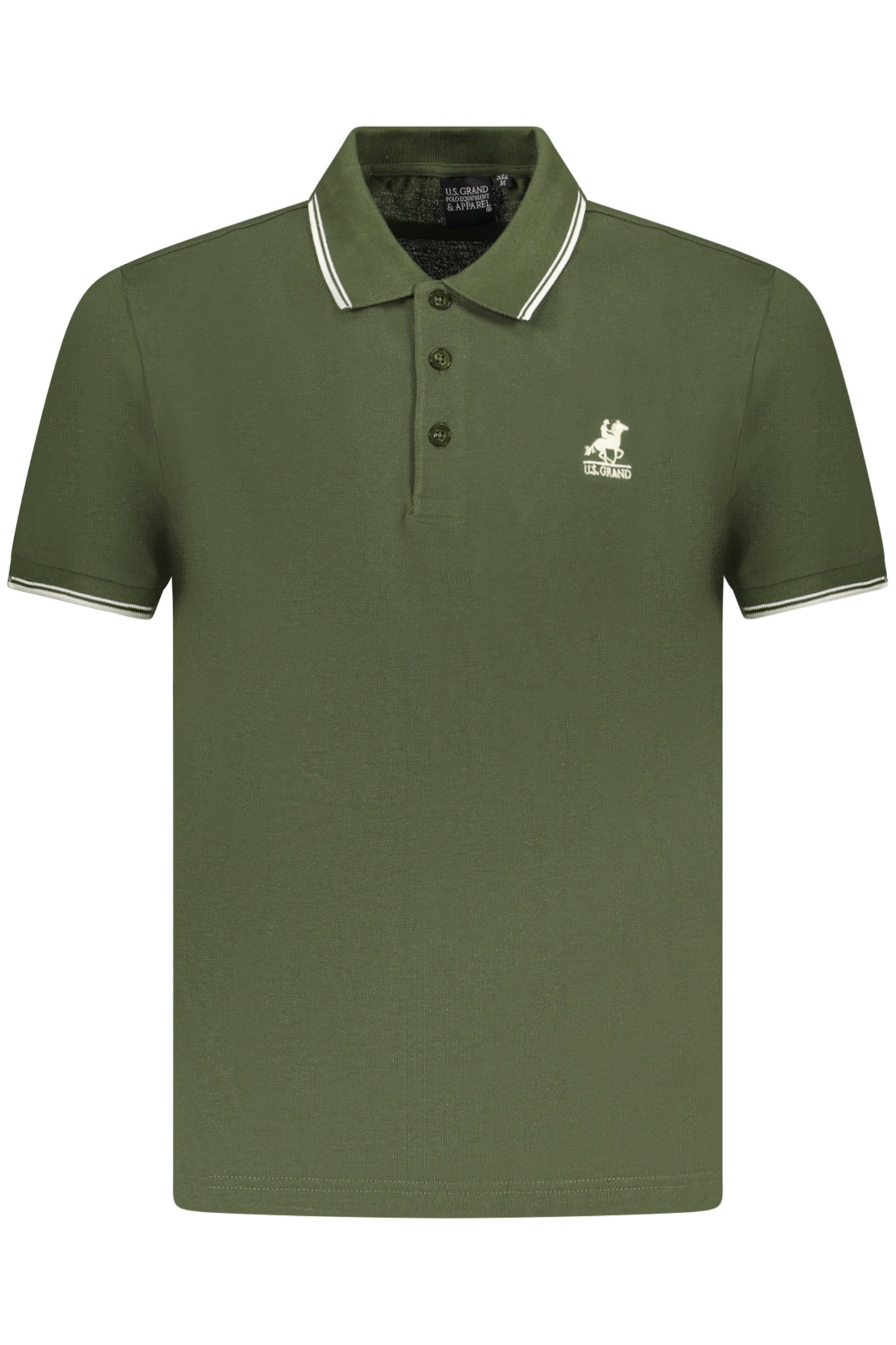 U.S. GRAND POLO POLO MANICHE CORTE UOMO VERDE
