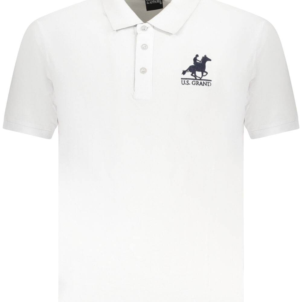U.S. GRAND POLO POLO MANICHE CORTE UOMO BIANCO