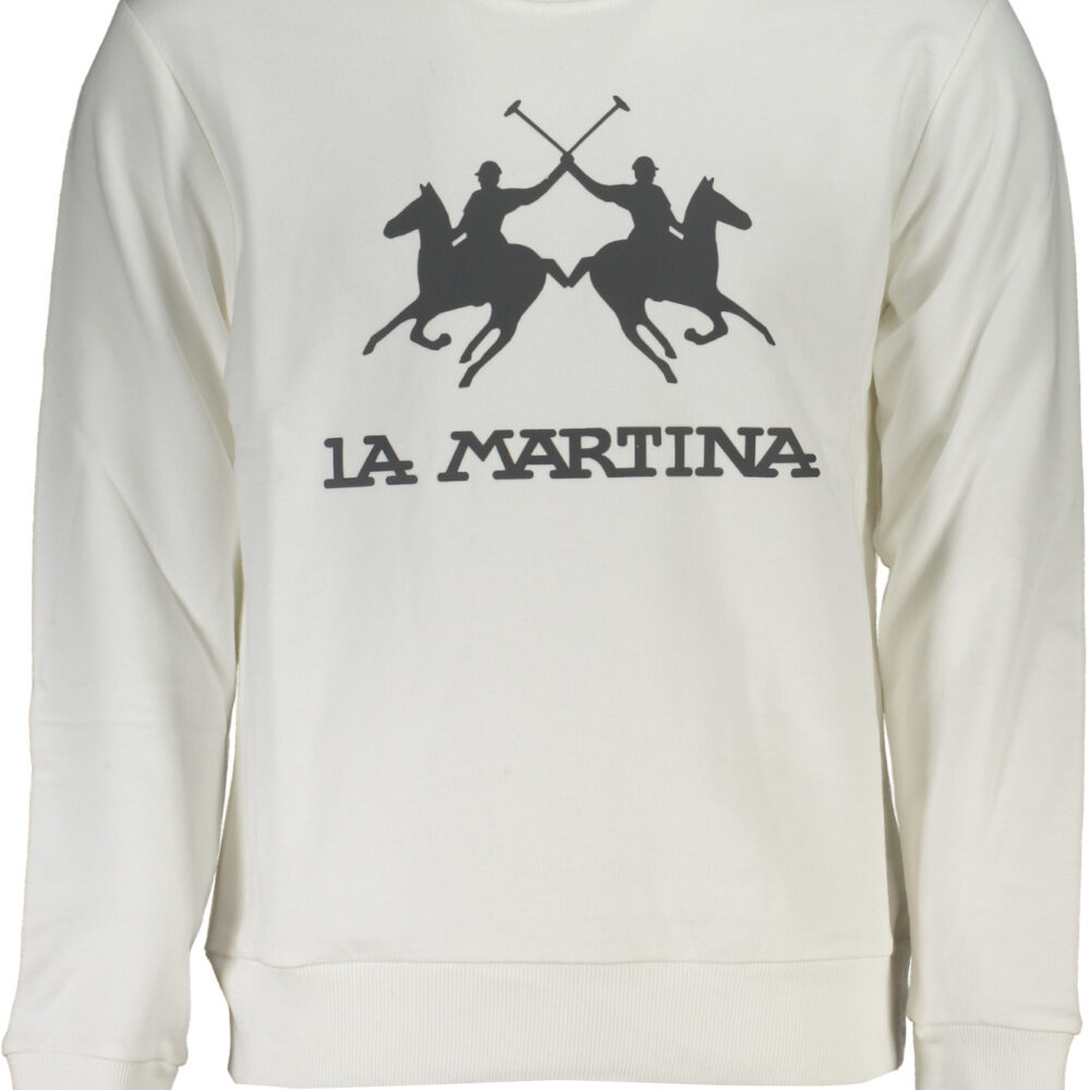 LA MARTINA FELPA SENZA ZIP UOMO BIANCO