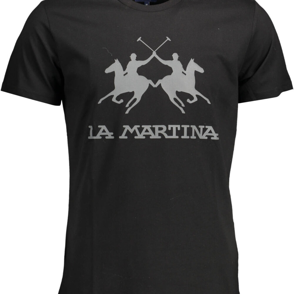 LA MARTINA T-SHIRT MANICHE CORTE UOMO NERO