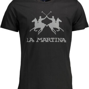 LA MARTINA T-SHIRT MANICHE CORTE UOMO NERO