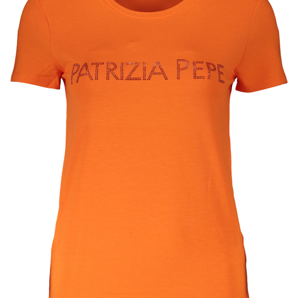 PATRIZIA PEPE T-SHIRT MANICHE CORTE DONNA ARANCIO
