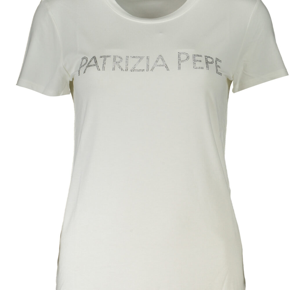 PATRIZIA PEPE T-SHIRT MANICHE CORTE DONNA BIANCO