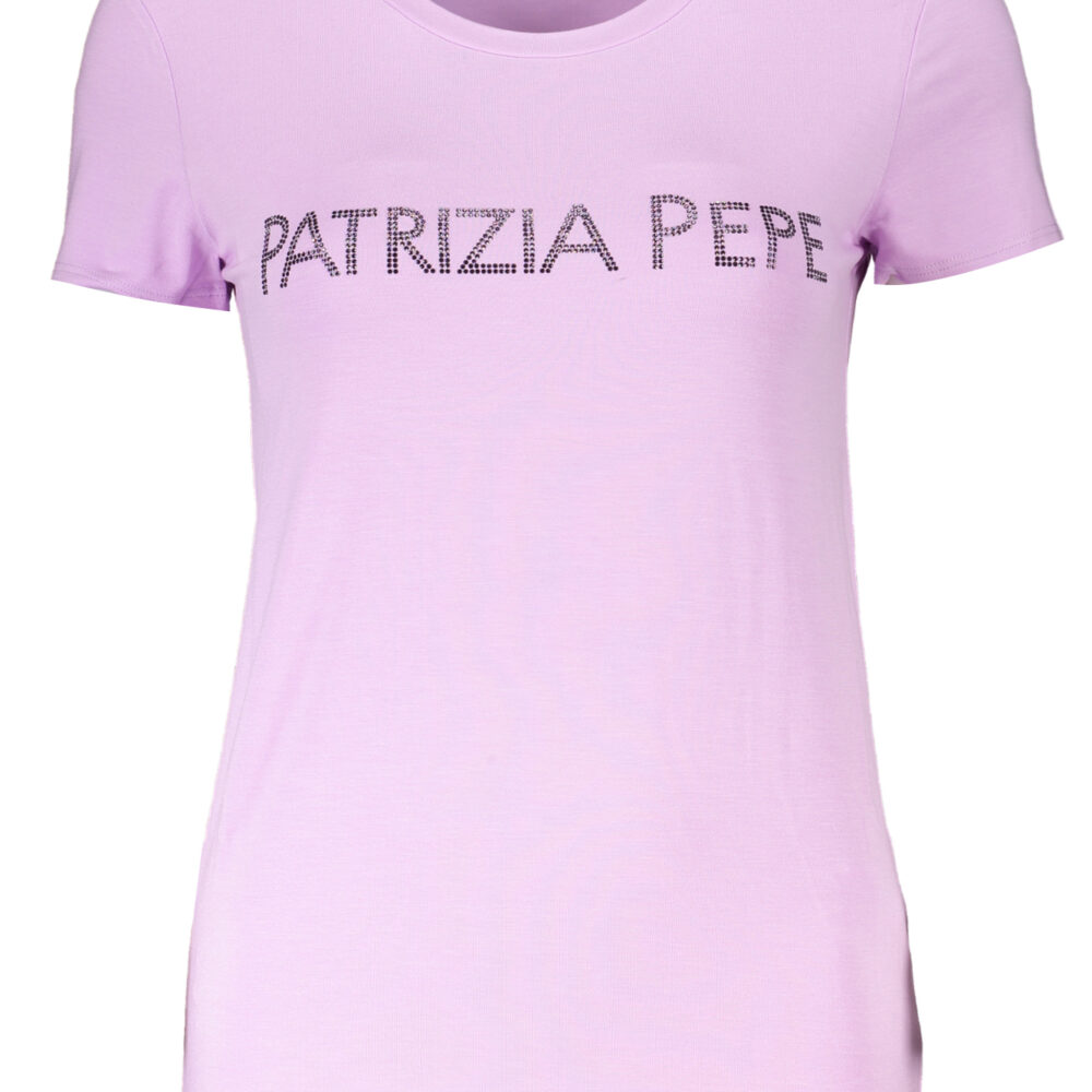 PATRIZIA PEPE T-SHIRT MANICHE CORTE DONNA VIOLA