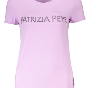 PATRIZIA PEPE T-SHIRT MANICHE CORTE DONNA VIOLA