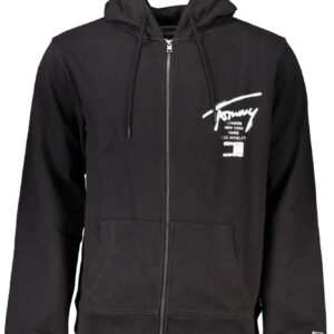 TOMMY HILFIGER FELPA CON ZIP UOMO NERO