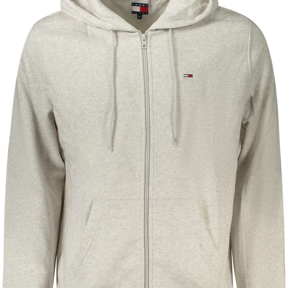 TOMMY HILFIGER FELPA CON ZIP UOMO GRIGIO
