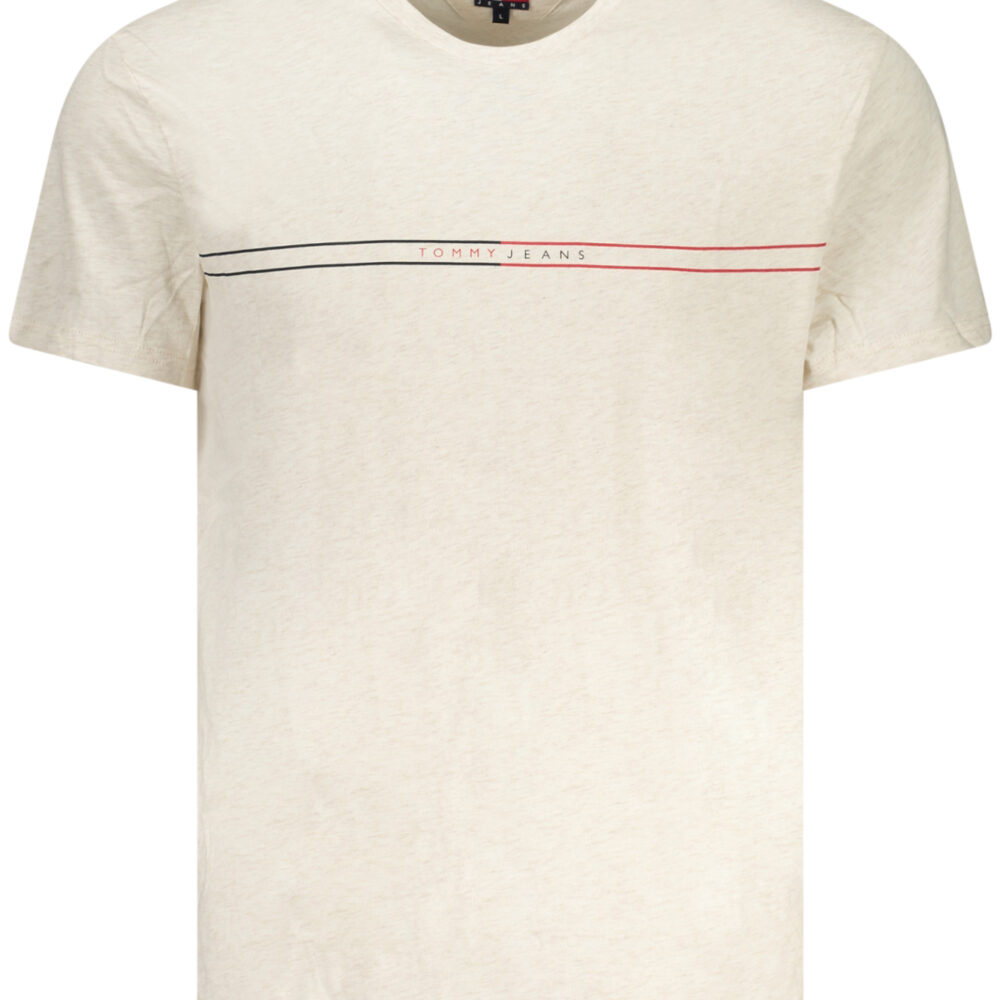 TOMMY HILFIGER T-SHIRT MANICHE CORTE UOMO BEIGE