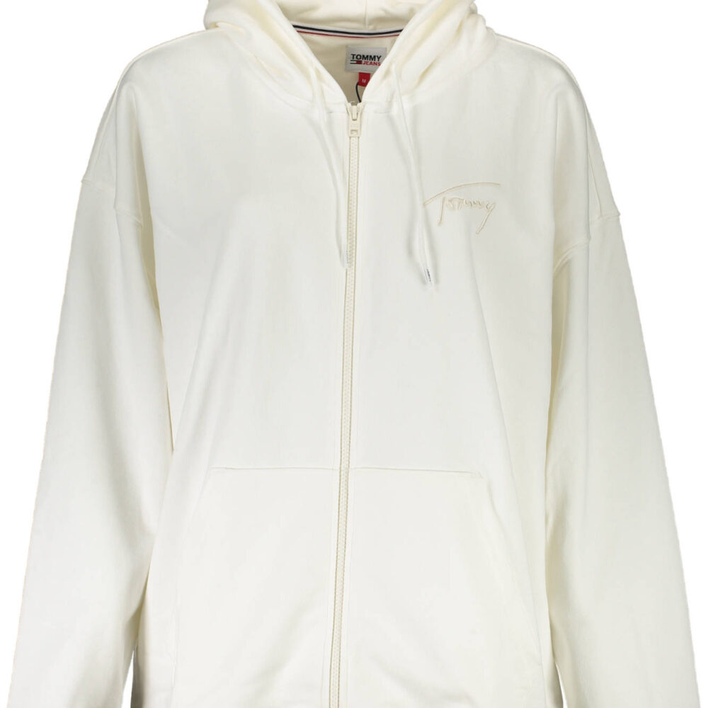 TOMMY HILFIGER FELPA CON ZIP DONNA BIANCO