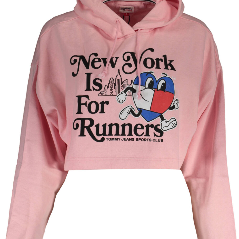 TOMMY HILFIGER FELPA SENZA ZIP DONNA ROSA