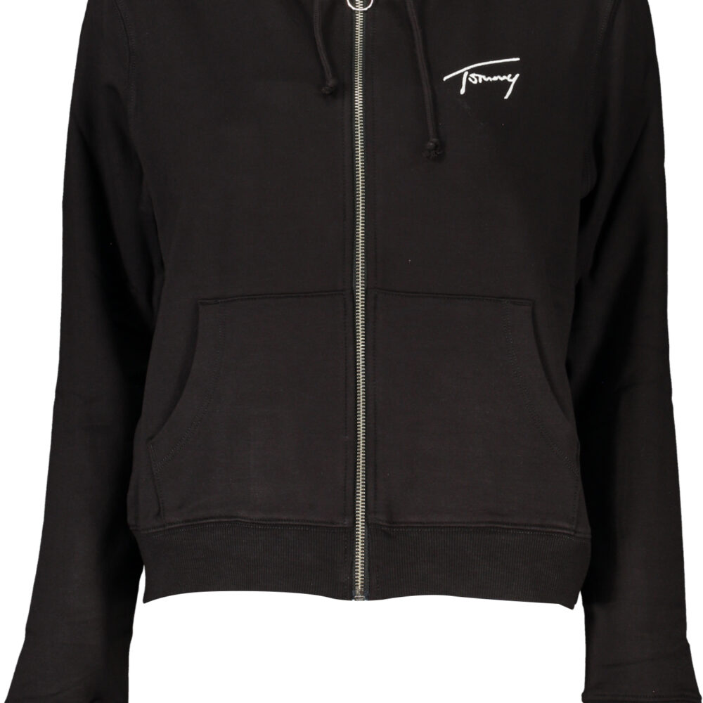 TOMMY HILFIGER FELPA CON ZIP DONNA NERO