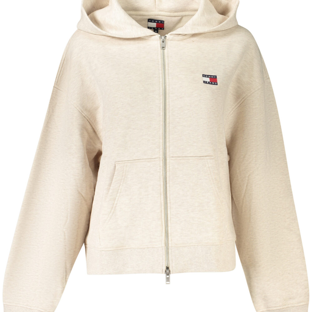 TOMMY HILFIGER FELPA CON ZIP DONNA BEIGE