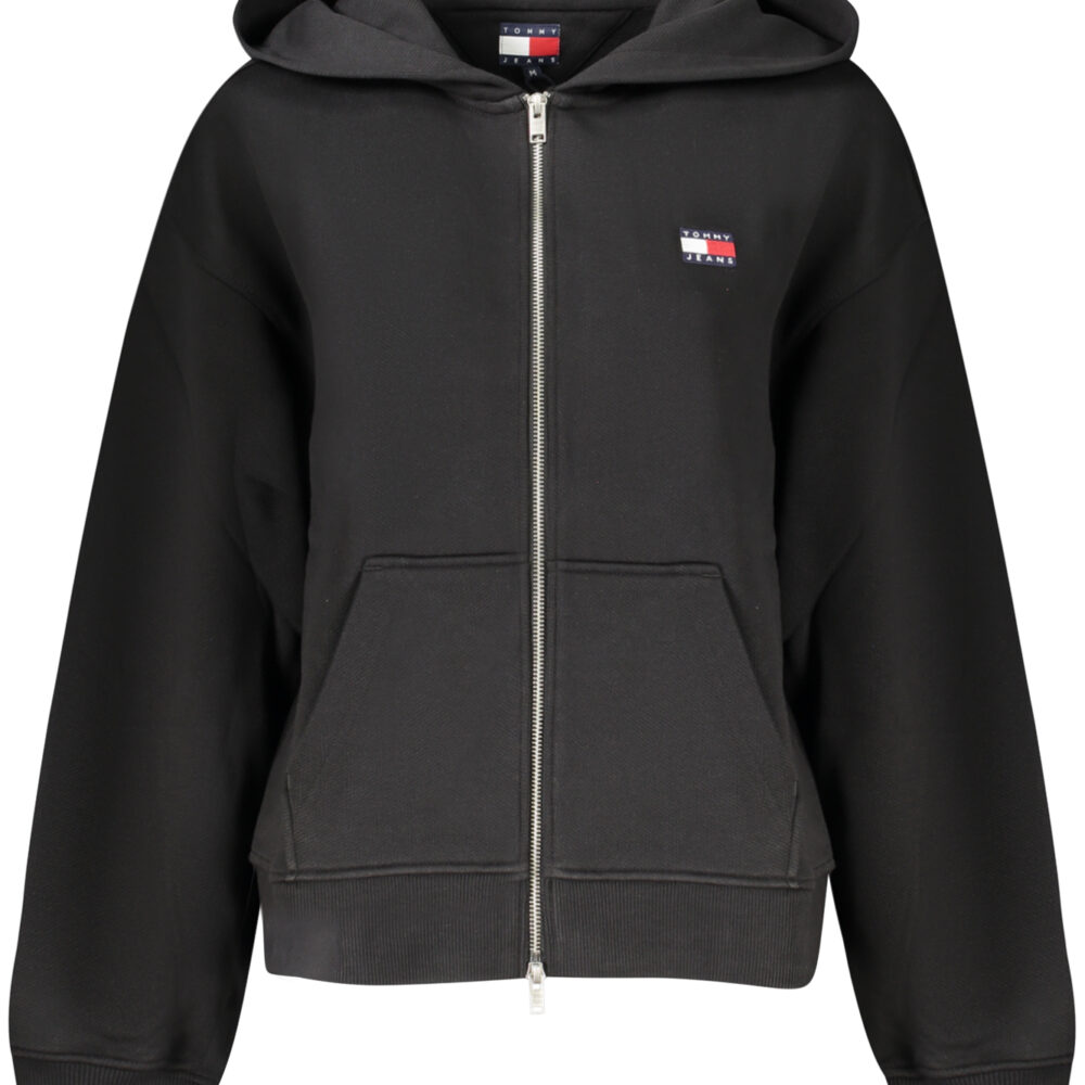 TOMMY HILFIGER FELPA CON ZIP DONNA NERO