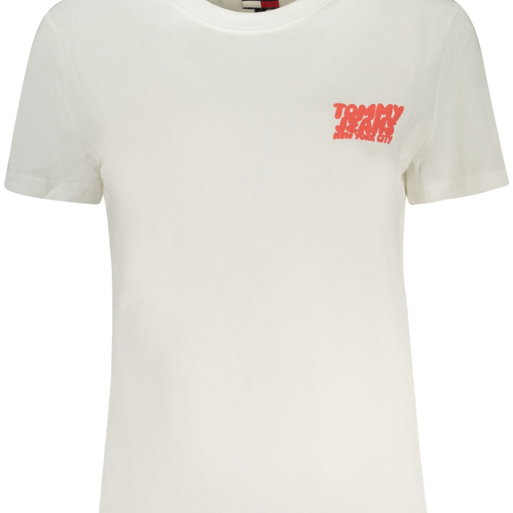 TOMMY HILFIGER T-SHIRT MANICHE CORTE DONNA BEIGE