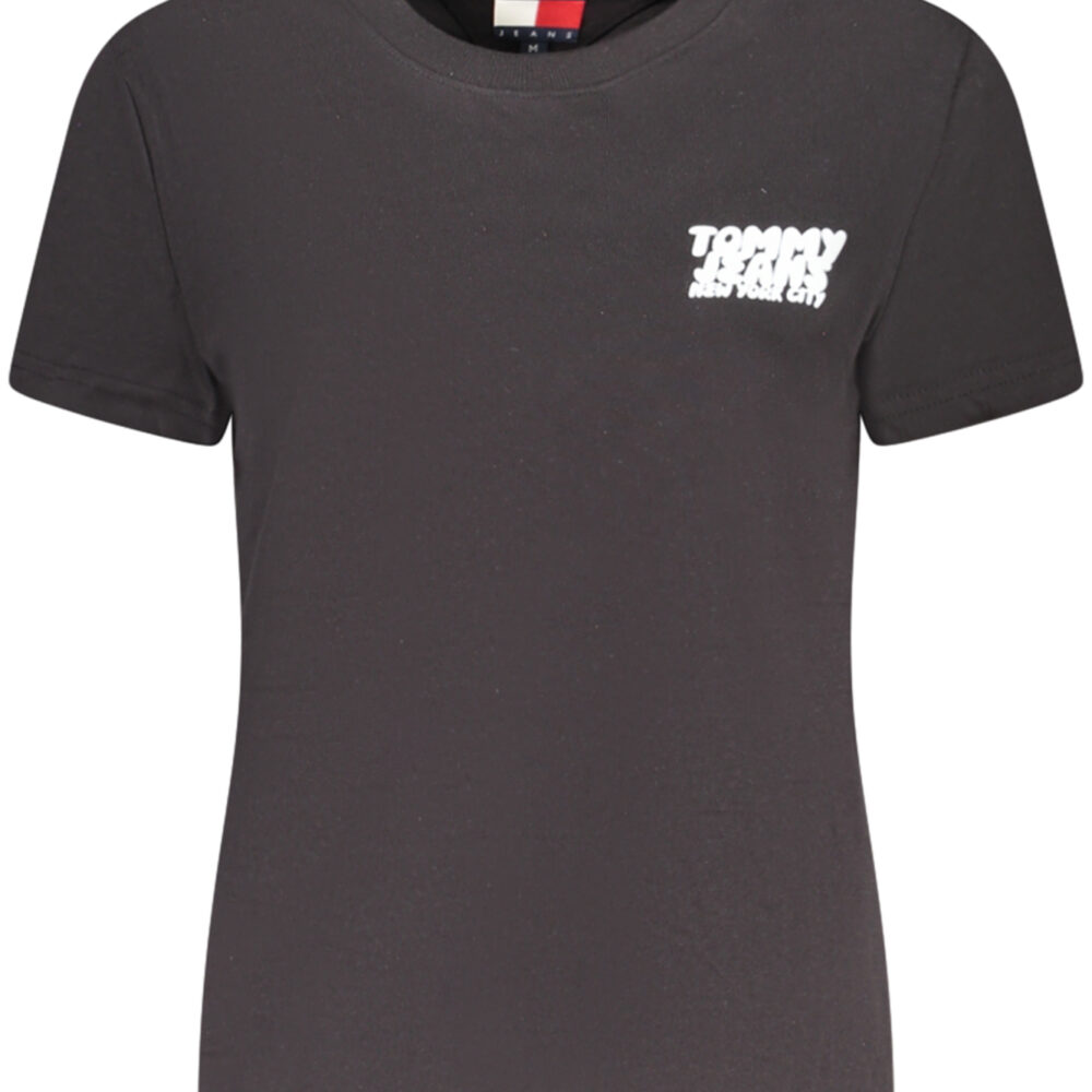TOMMY HILFIGER T-SHIRT MANICHE CORTE DONNA NERO