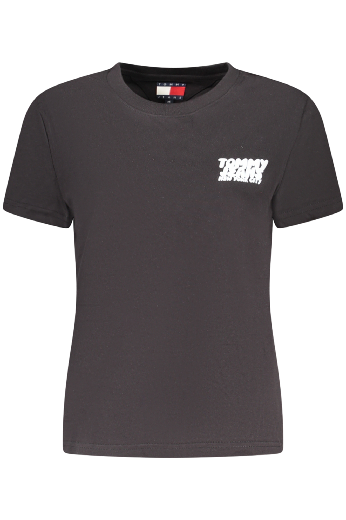 TOMMY HILFIGER T-SHIRT MANICHE CORTE DONNA NERO