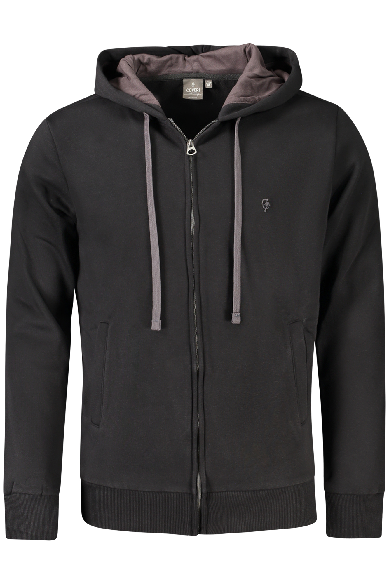 COVERI MOVING FELPA CON ZIP UOMO NERO