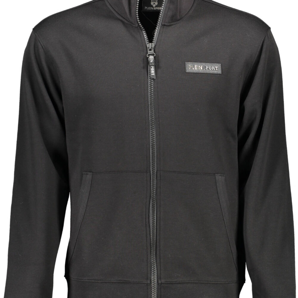 PLEIN SPORT FELPA CON ZIP UOMO NERO