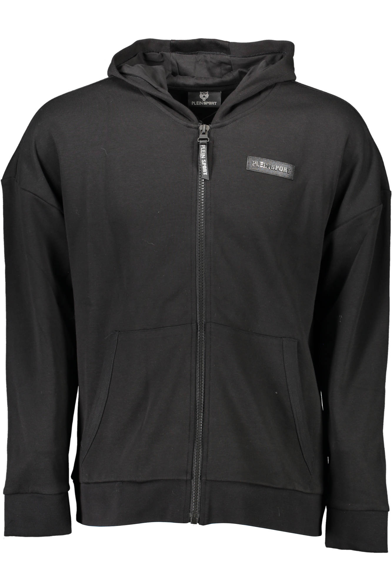 PLEIN SPORT FELPA CON ZIP UOMO NERO
