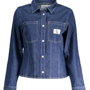 CALVIN KLEIN CAMICIA MANICHE LUNGHE DONNA BLU
