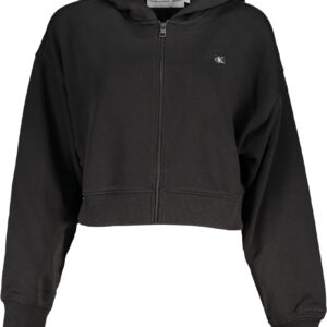 CALVIN KLEIN FELPA CON ZIP DONNA NERO