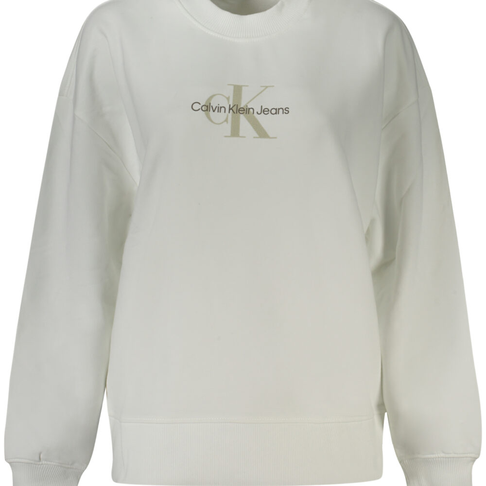 CALVIN KLEIN FELPA SENZA ZIP DONNA BIANCO