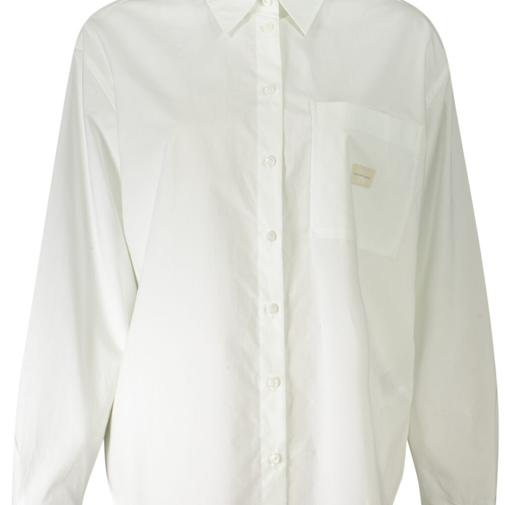 CALVIN KLEIN CAMICIA MANICHE LUNGHE DONNA BIANCO