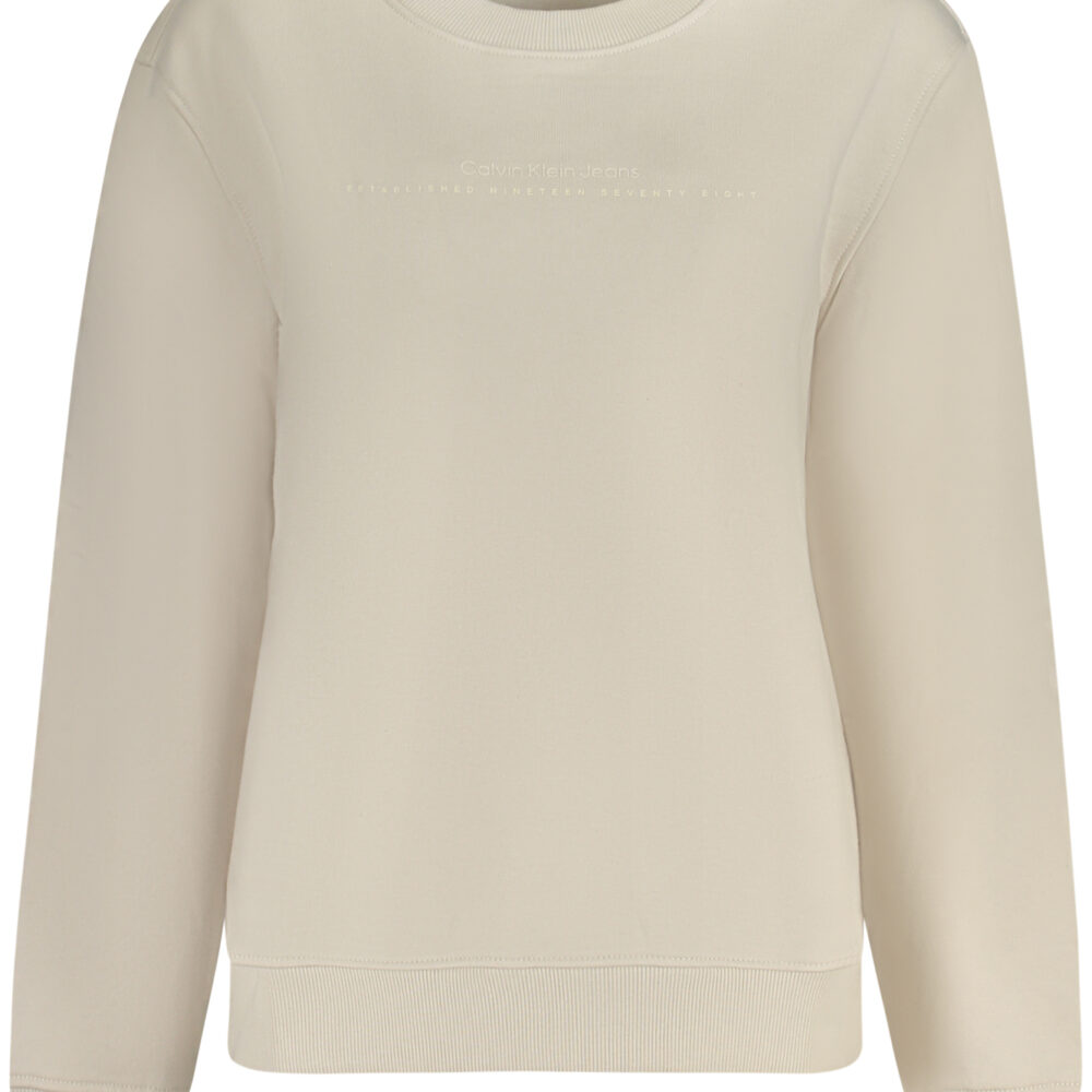 CALVIN KLEIN FELPA SENZA ZIP DONNA BEIGE