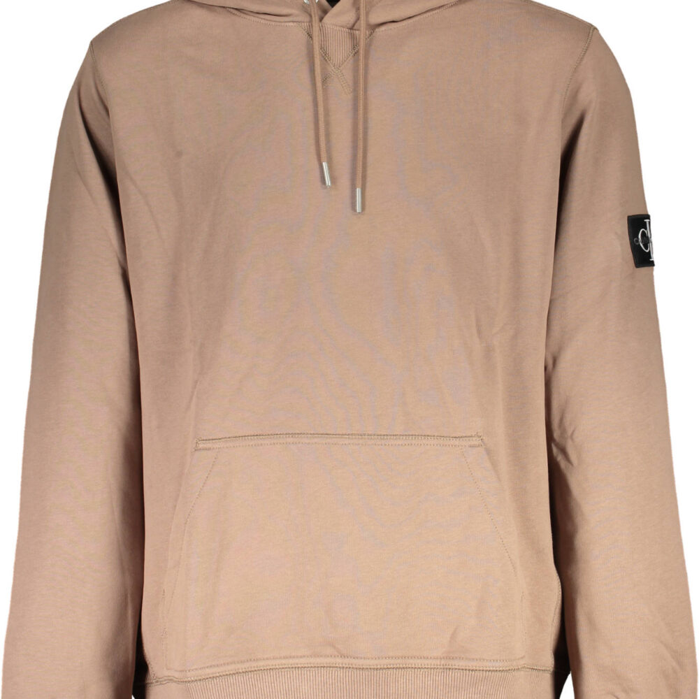 CALVIN KLEIN FELPA SENZA ZIP UOMO MARRONE