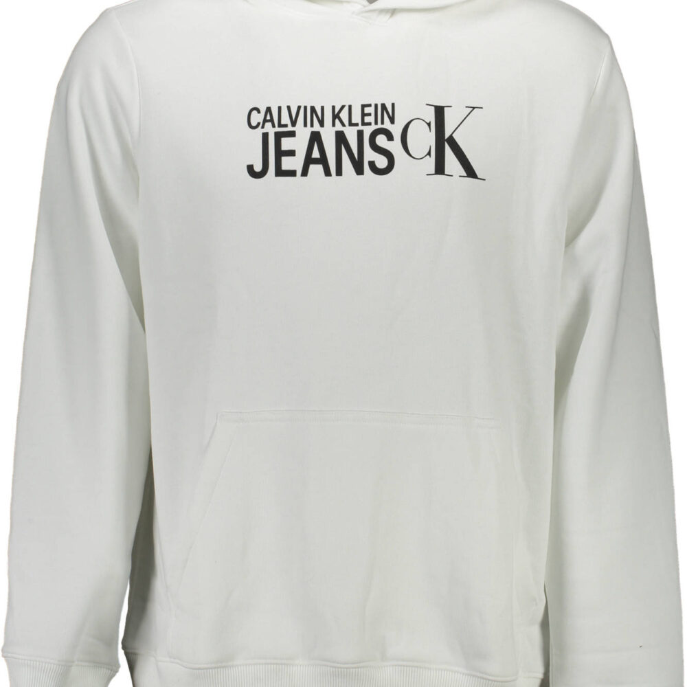 CALVIN KLEIN FELPA SENZA ZIP UOMO BIANCO