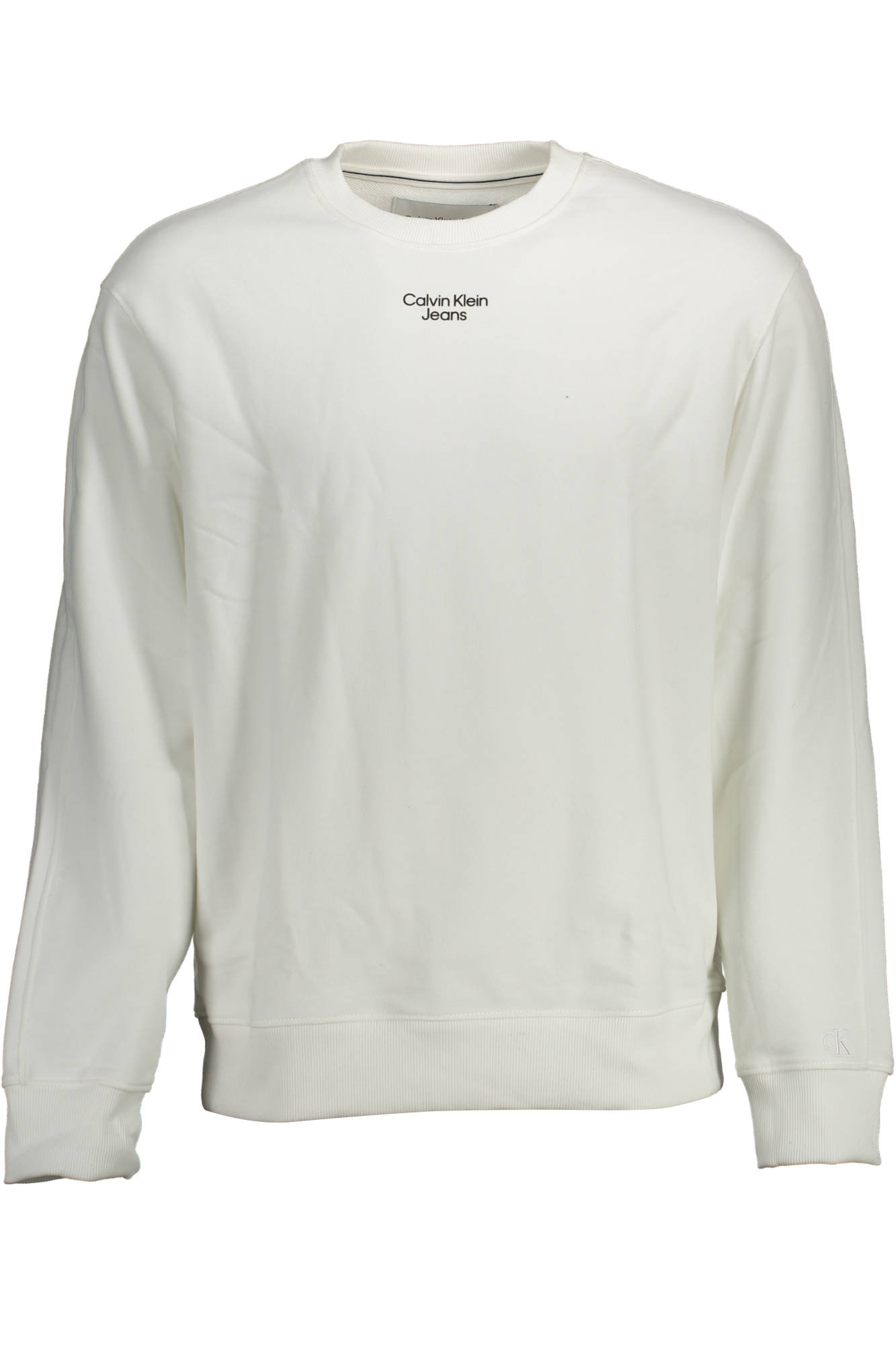 CALVIN KLEIN FELPA SENZA ZIP UOMO BIANCO