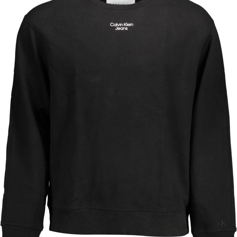 CALVIN KLEIN FELPA SENZA ZIP UOMO NERO