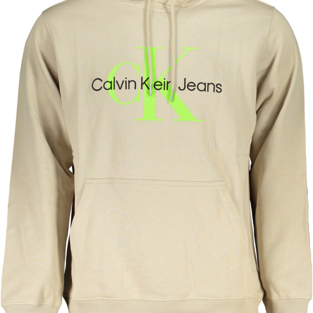 CALVIN KLEIN FELPA SENZA ZIP UOMO BEIGE