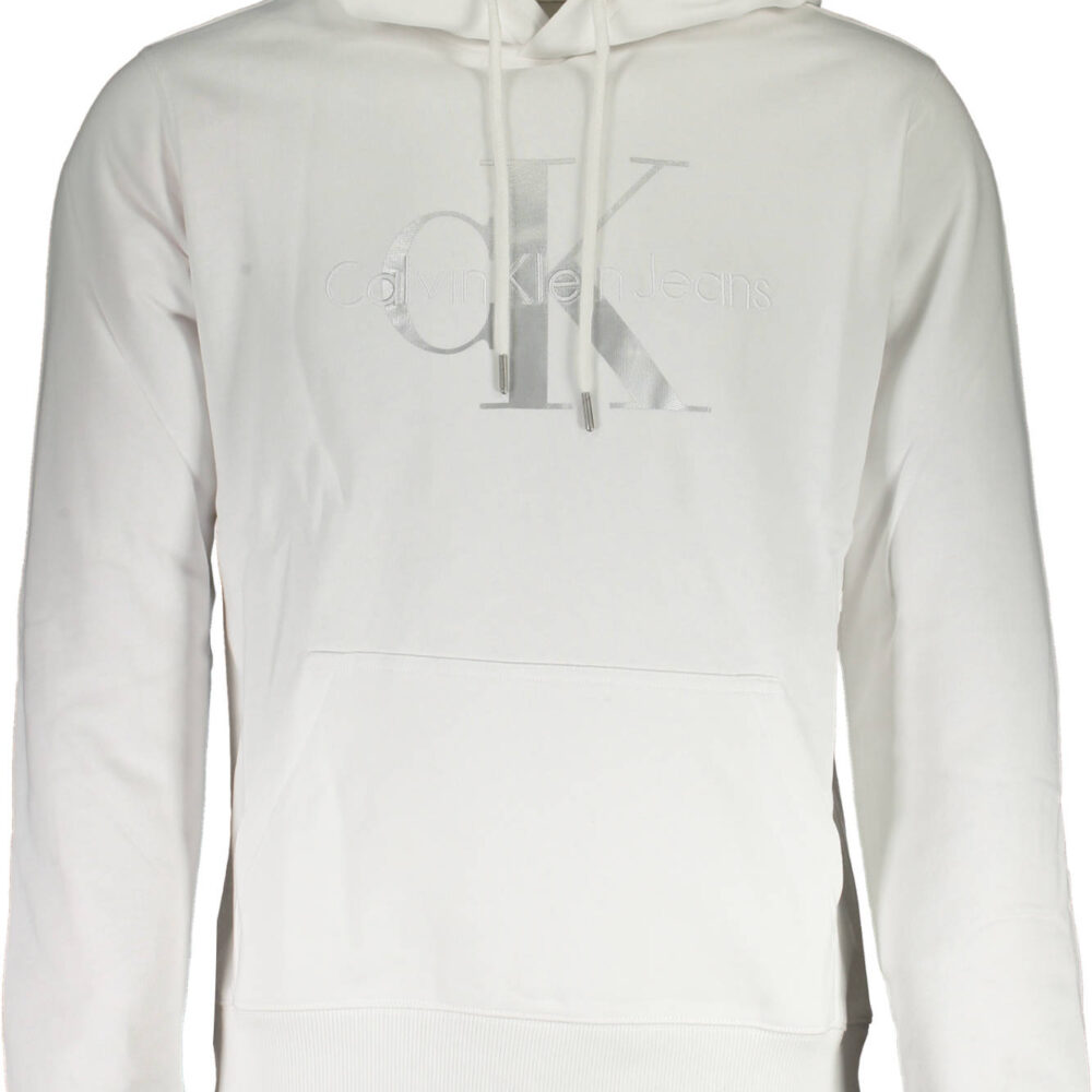 CALVIN KLEIN FELPA SENZA ZIP UOMO BIANCO