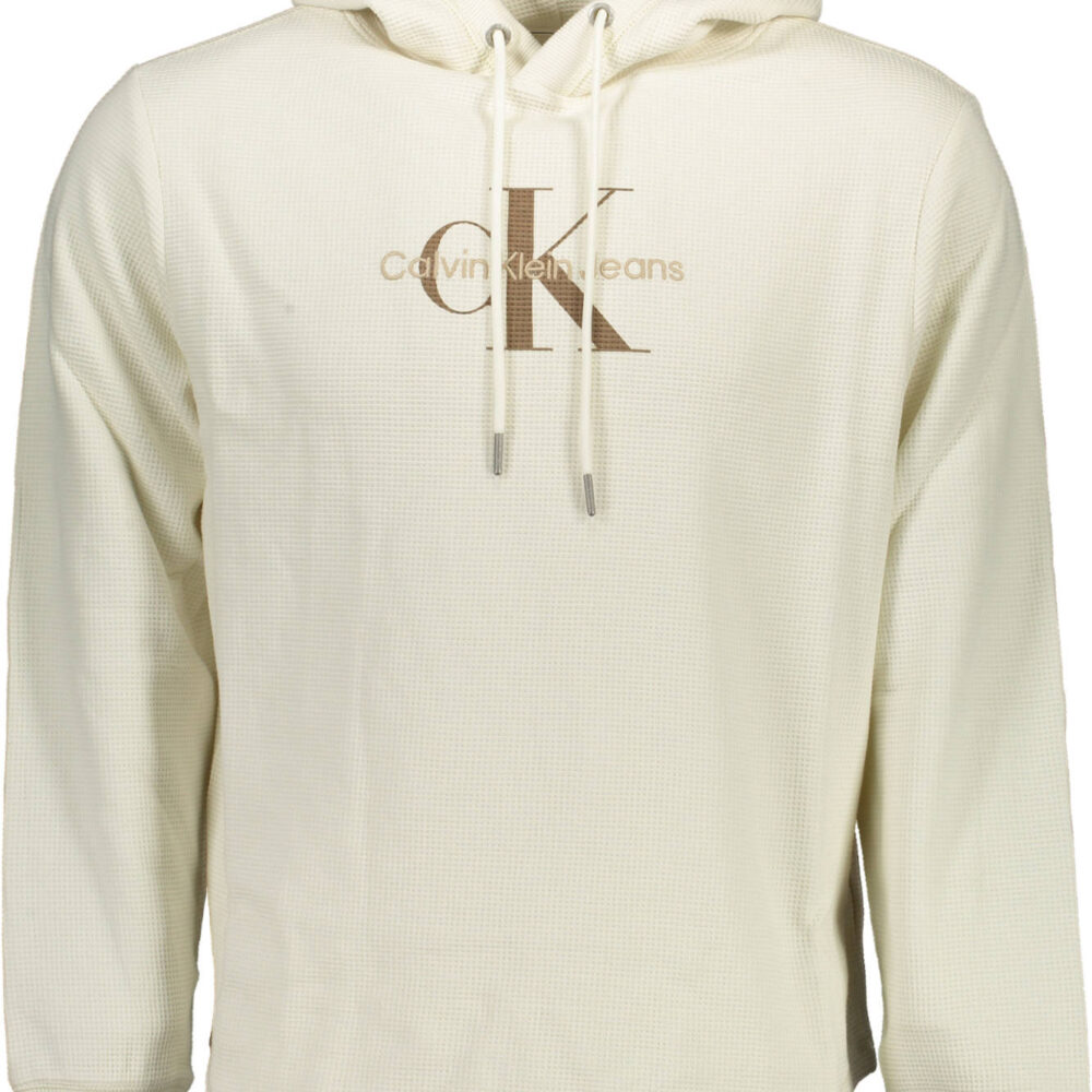 CALVIN KLEIN FELPA SENZA ZIP UOMO BIANCO
