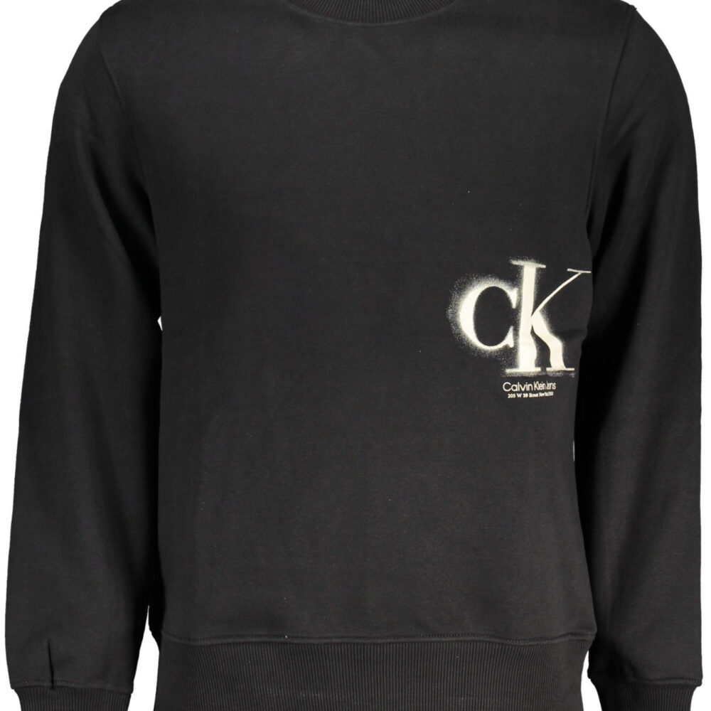 CALVIN KLEIN FELPA SENZA ZIP UOMO NERO
