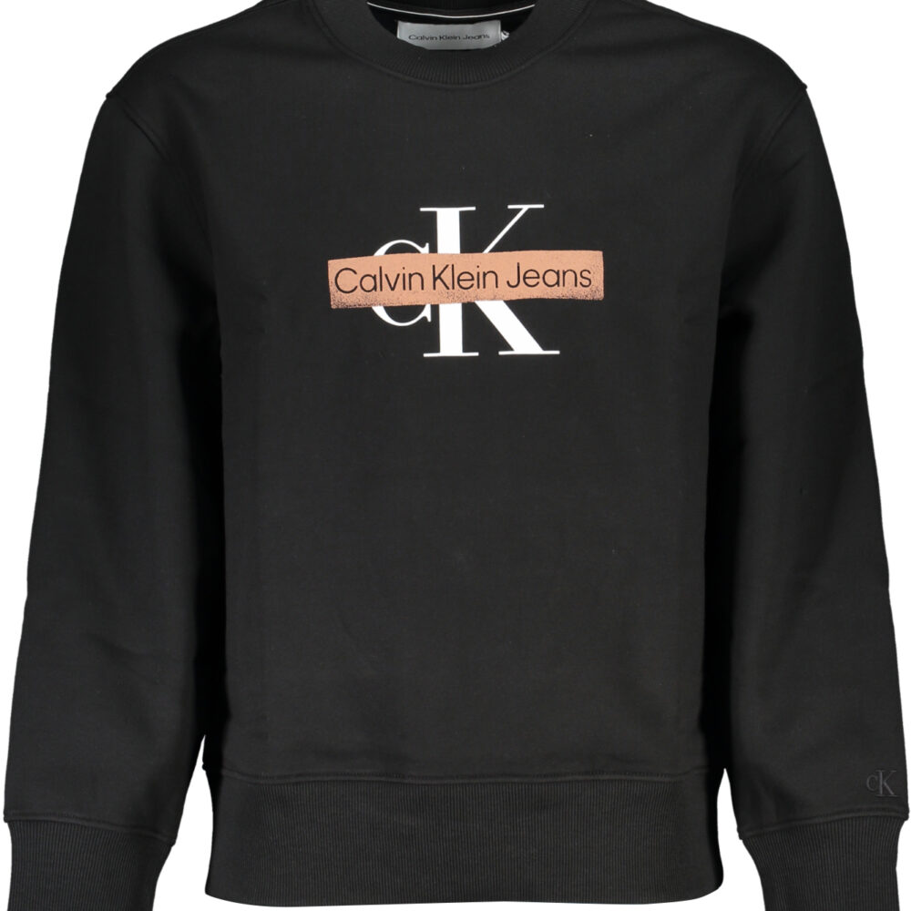 CALVIN KLEIN FELPA SENZA ZIP UOMO NERO