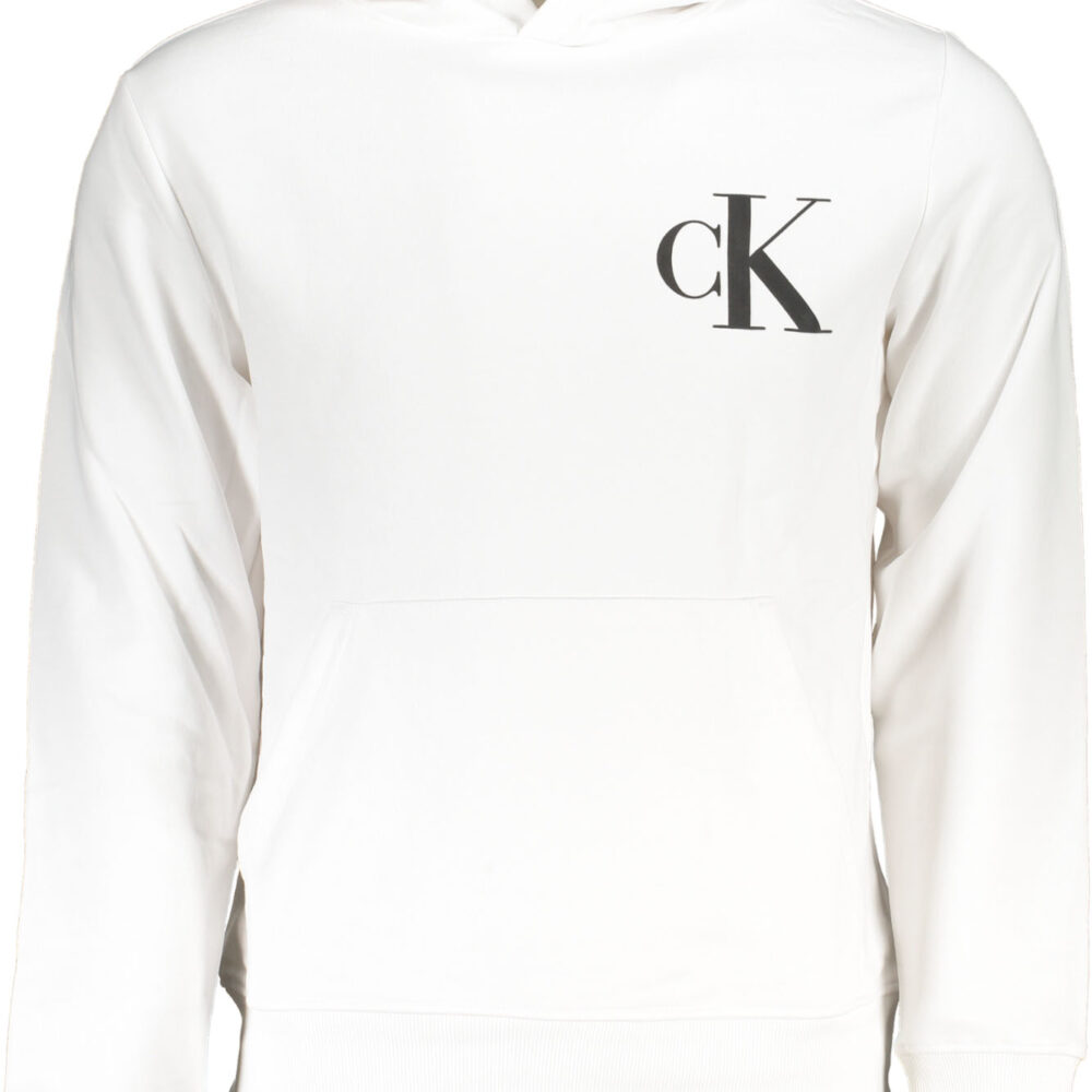 CALVIN KLEIN FELPA SENZA ZIP UOMO BIANCO