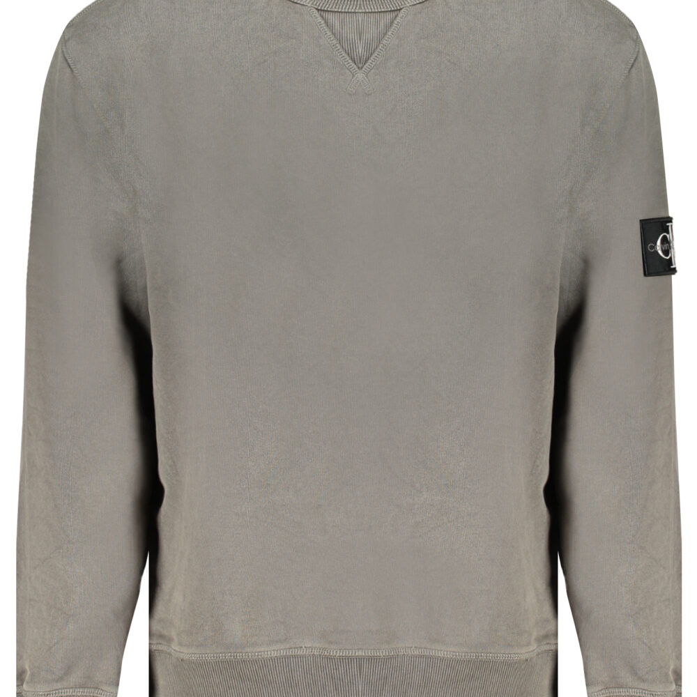 CALVIN KLEIN FELPA SENZA ZIP UOMO VERDE