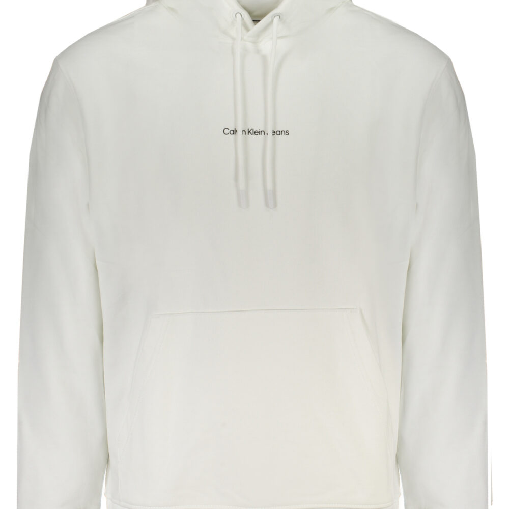 CALVIN KLEIN FELPA SENZA ZIP UOMO BIANCO