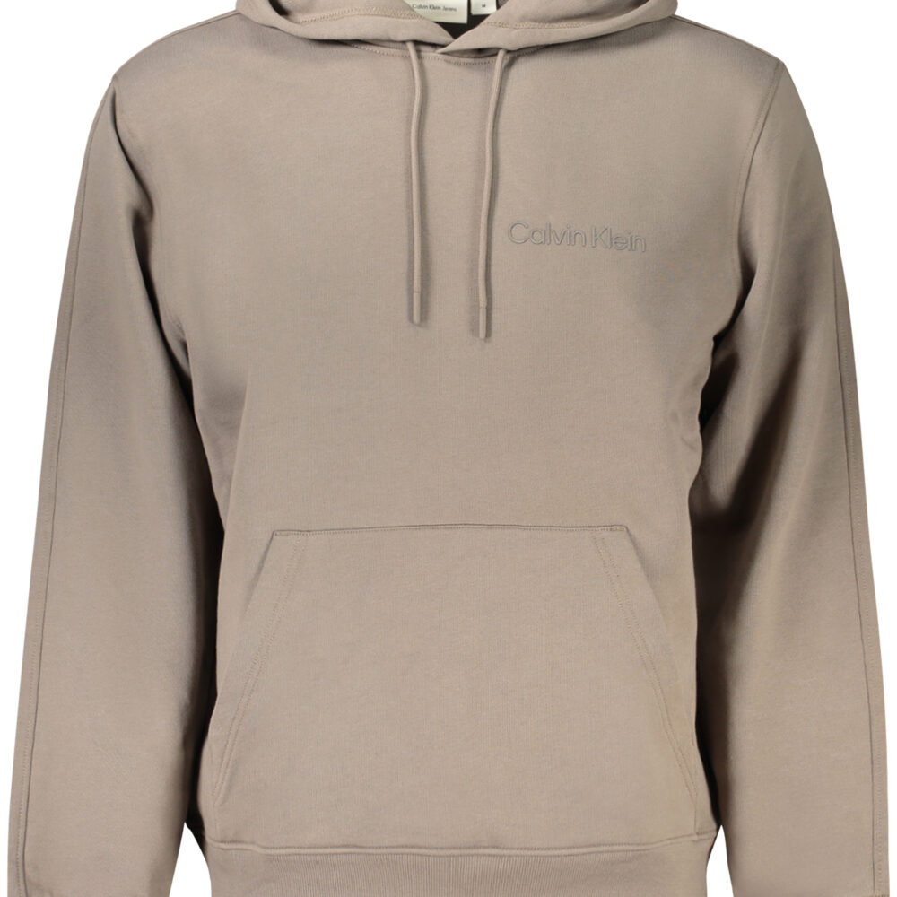 CALVIN KLEIN FELPA SENZA ZIP UOMO MARRONE