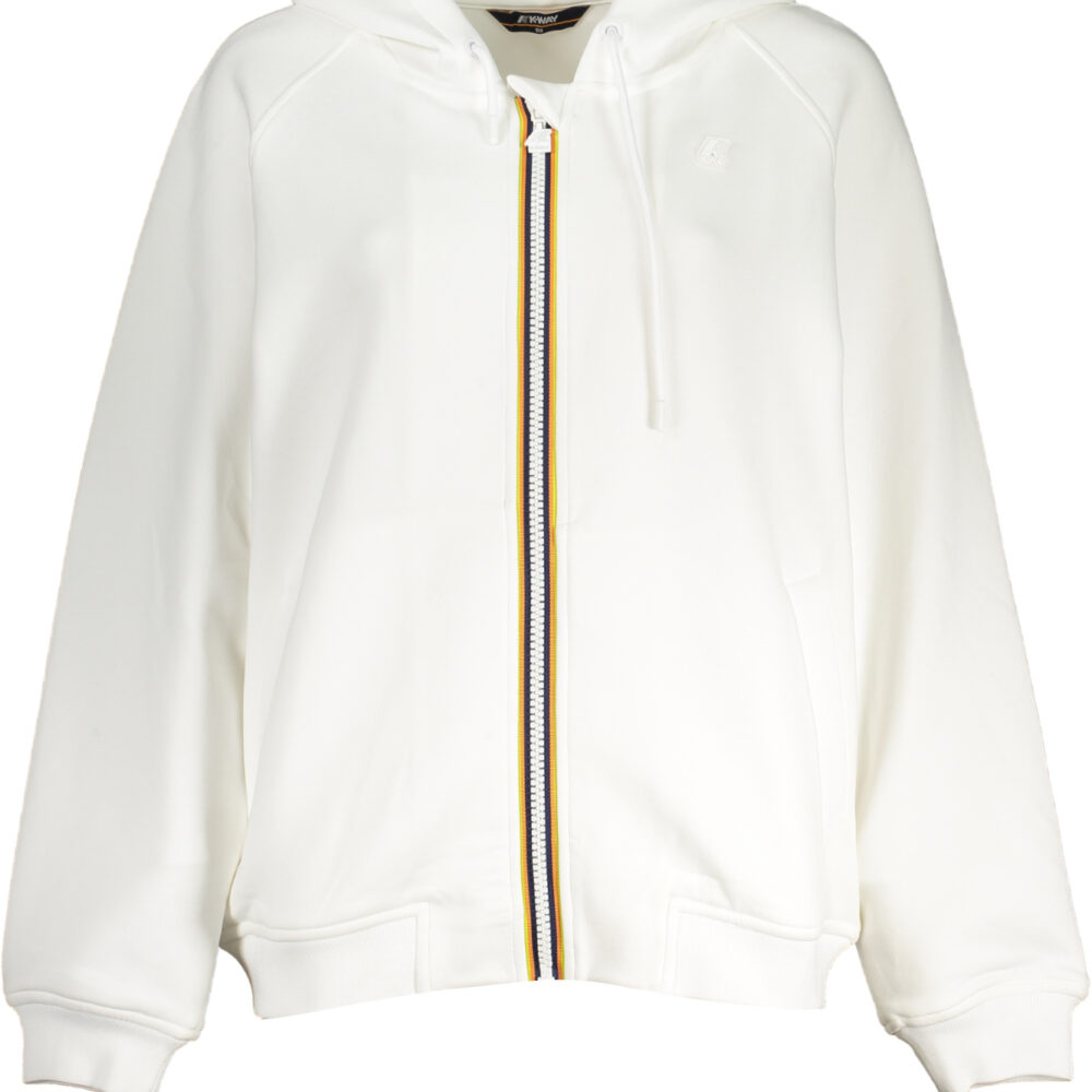 K-WAY FELPA CON ZIP DONNA BIANCO